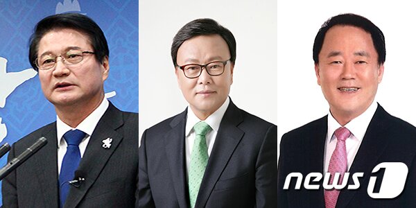 본문 이미지 - 원주시장 후보군. 왼쪽부터 원창묵 더불어민주당 후보, 원경묵 자유한국당 후보, 이상현 바른미래당 후보. (뉴스1 DB) ⓒ News1