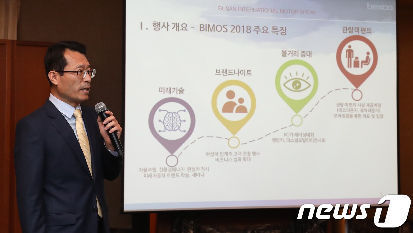 본문 이미지 - 2018 부산국제모터쇼가 내달 7일 프레스데이를 시작으로 6월 17일까지 해운대 벡스코에서 개최된다. 2018.5.3/뉴스1 ⓒ News1 박지혜 기자
