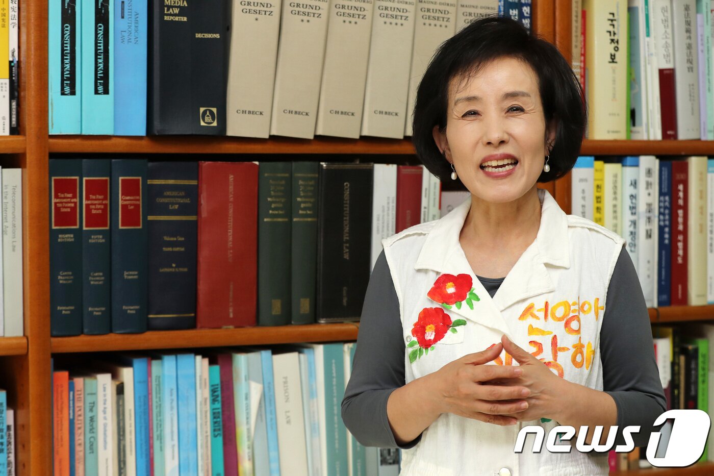 본문 이미지 - 박선영 서울시교육감 후보가 31일 오후 서울 중구 동국대학교 연구실에서 뉴스1과 인터뷰를 하고 있다. 2018.5.31/뉴스1 ⓒ News1 박지수 기자