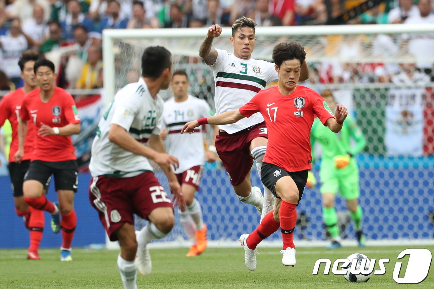 본문 이미지 - 러시아월드컵 한국-멕시코전 2018.6.24/뉴스1 ⓒ News1 오대일 기자