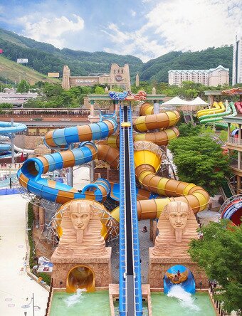 본문 이미지 - 더블스핀 더블토네이도 전경. 오션파크 제공