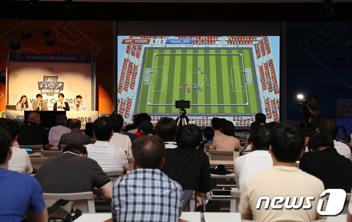 본문 이미지 - KAIST AI 월드컵 2018 국제 대회 결승전.&#40;KAIST 제공&#41;