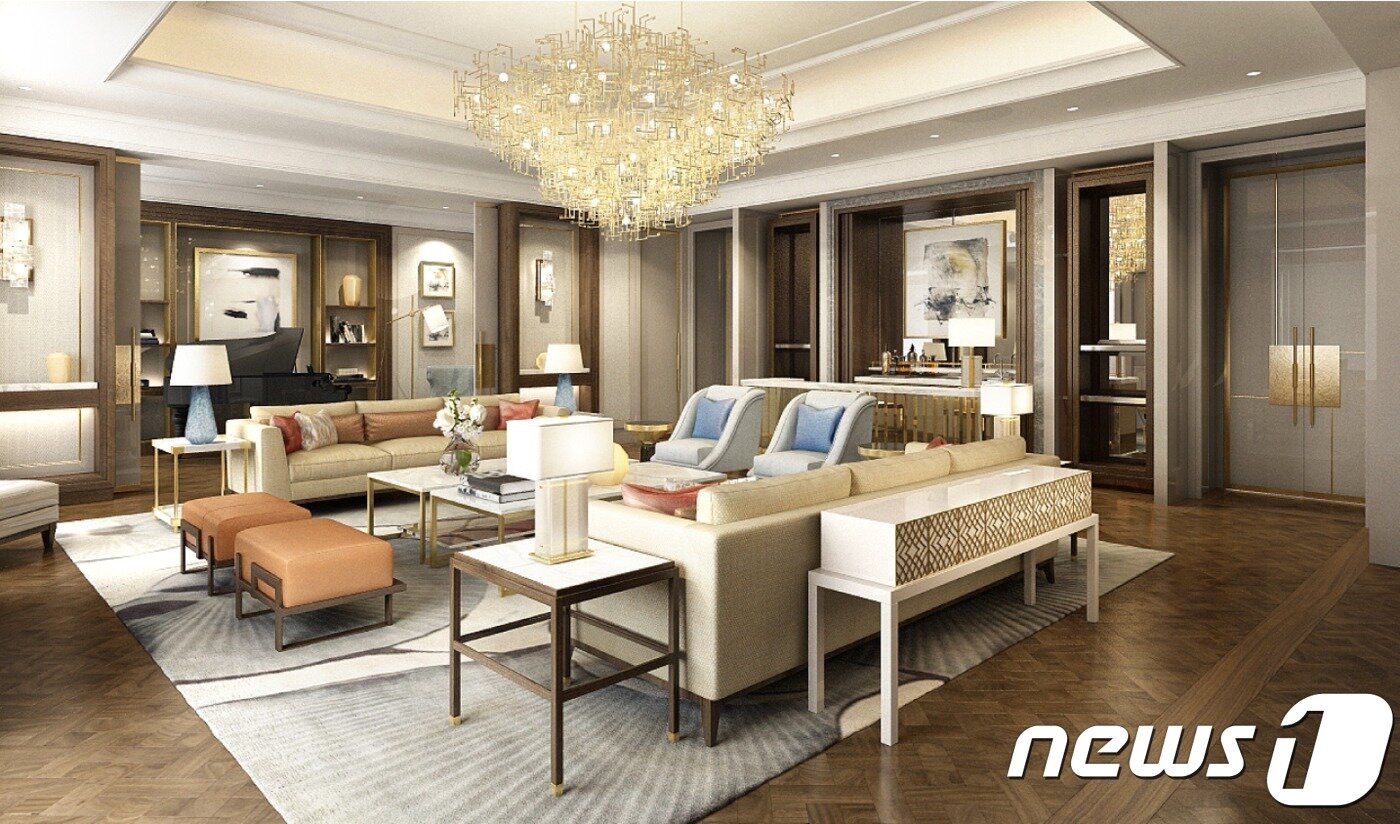 본문 이미지 - 롯데호텔서울 이그제큐티브타워 '로얄스위트룸' ⓒ News1