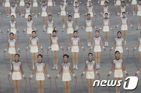 아름다운 공연 펼치는 북한 공연단