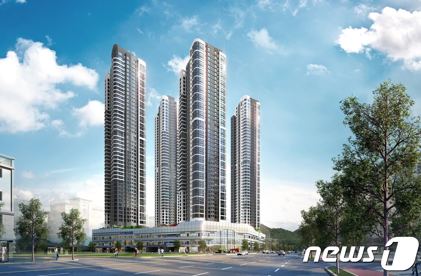 본문 이미지 - 목포 하당지구 중흥S-클래스 센텀뷰 조감도.(중흥건설 제공)2018.9.6/뉴스1 ⓒ News1