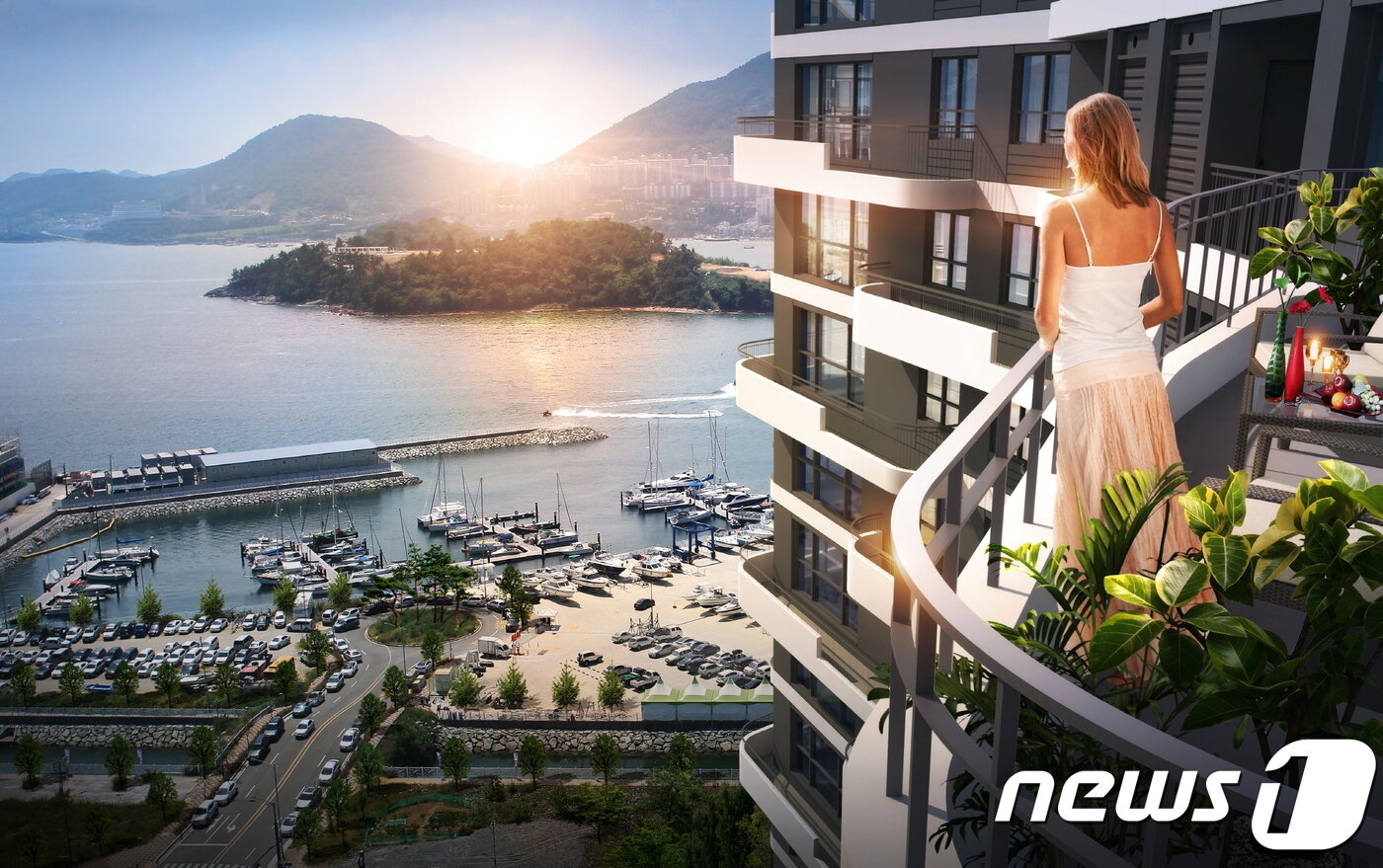 본문 이미지 - 전남 여수 웅천자이 더스위트 투시도.(GS건설 제공)2018.9.7/뉴스1 ⓒ News1 박준배 기자