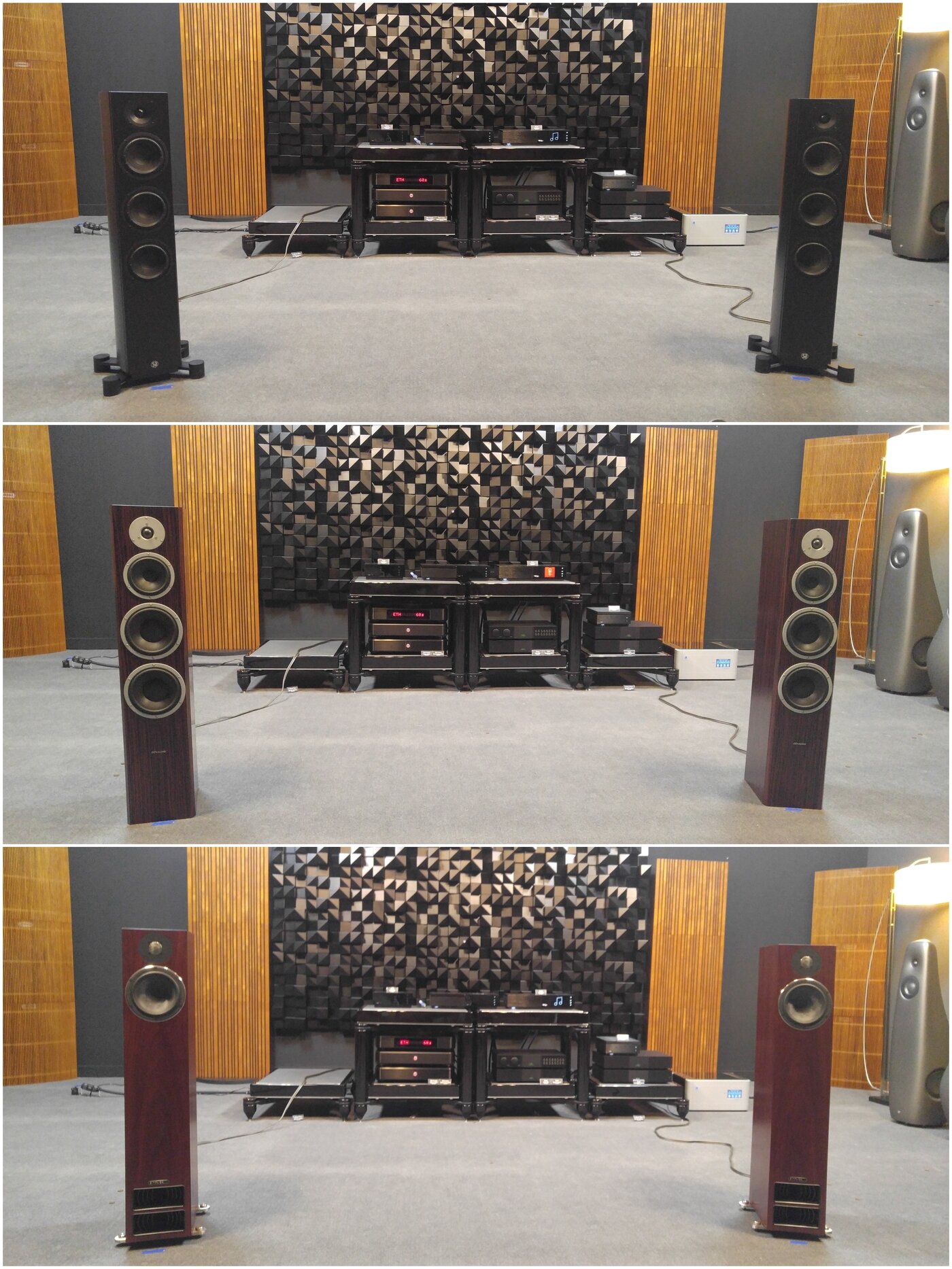 본문 이미지 - 중급 플로어스탠딩 스피커 3종. 위부터Legend 40, Excite X38, Twenty5.24