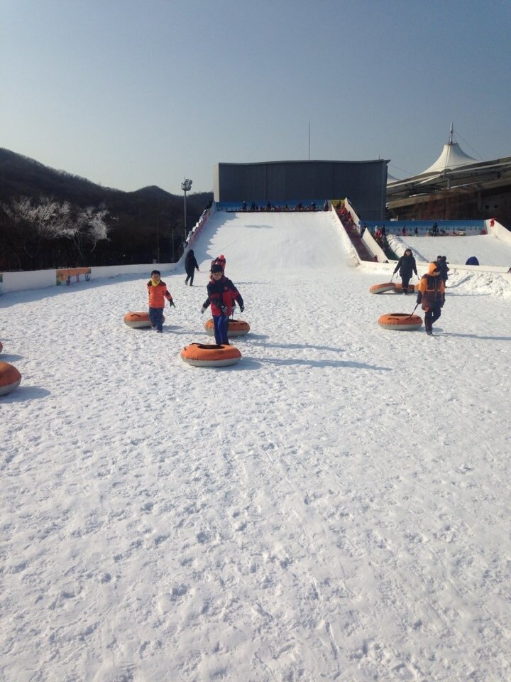 본문 이미지 - 인천 스노우 파크의 눈썰매슬로프