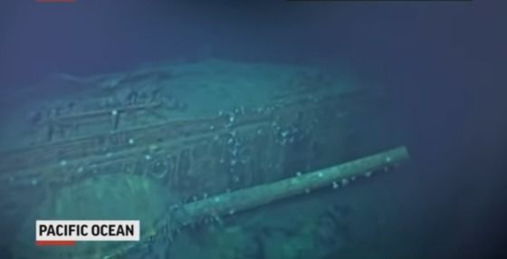미국 하와이 제도 부근 심해에서 발견된 일본군 항공모함 '가가'의 잔해. (출처 = AP통신 유튜브)© 뉴스1