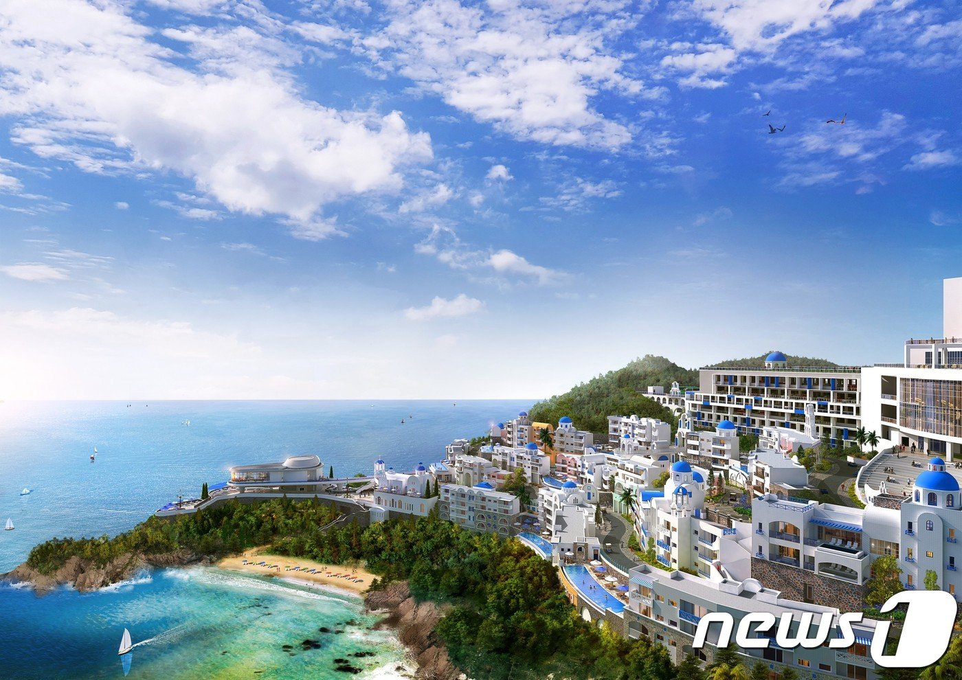 본문 이미지 - 대명소노그룹 브레이커힐스 남해리조트 조감도. ⓒ 뉴스1
