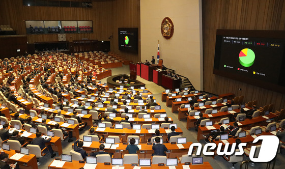 국회 본회의장 전경. 뉴스1 © News1 임세영 기자
