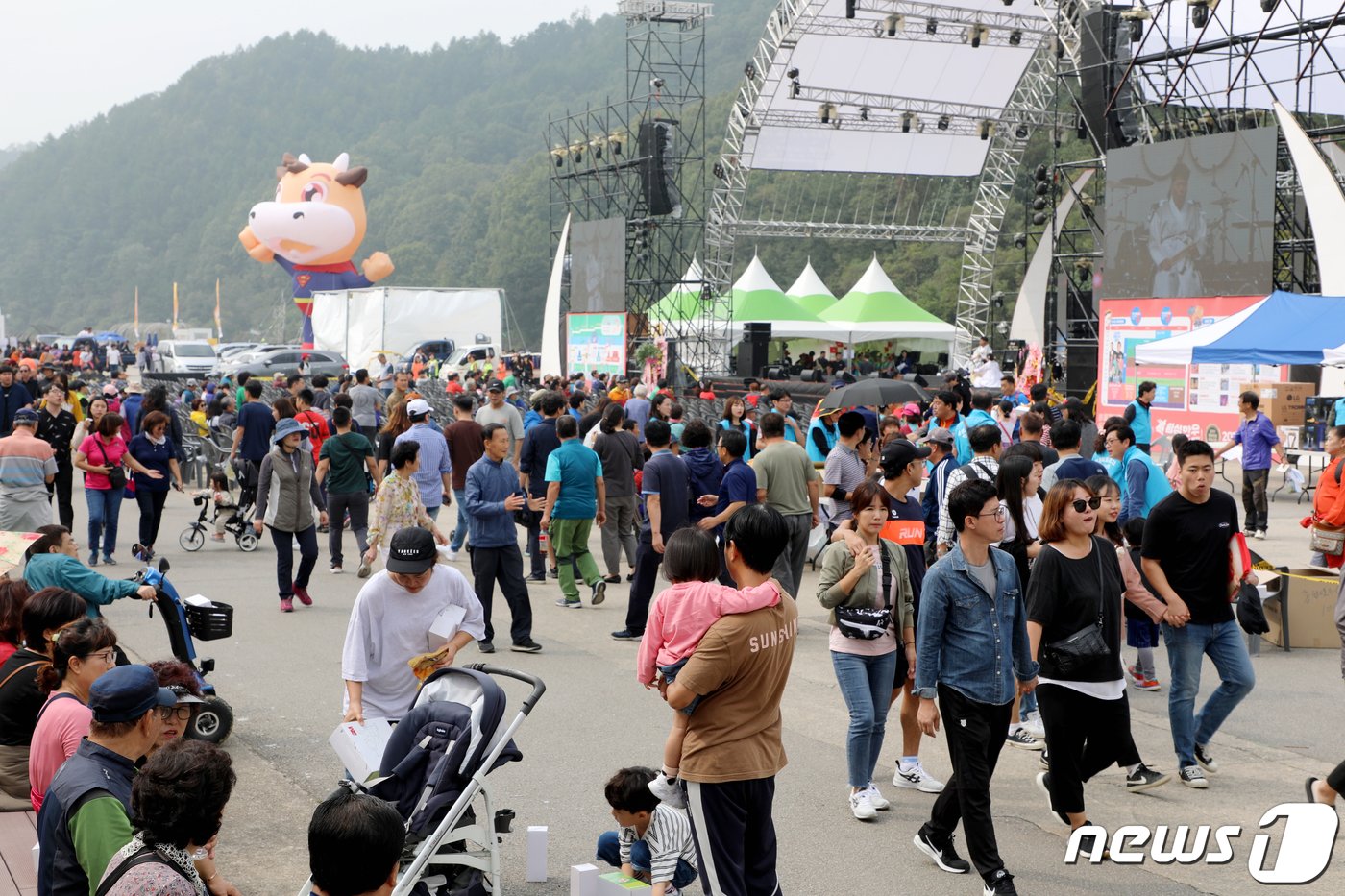 2019년 강원 횡성군 횡성읍 섬강둔치에서 개최된 횡성한우축제.&#40;자료사진&#41;/뉴스1 DB