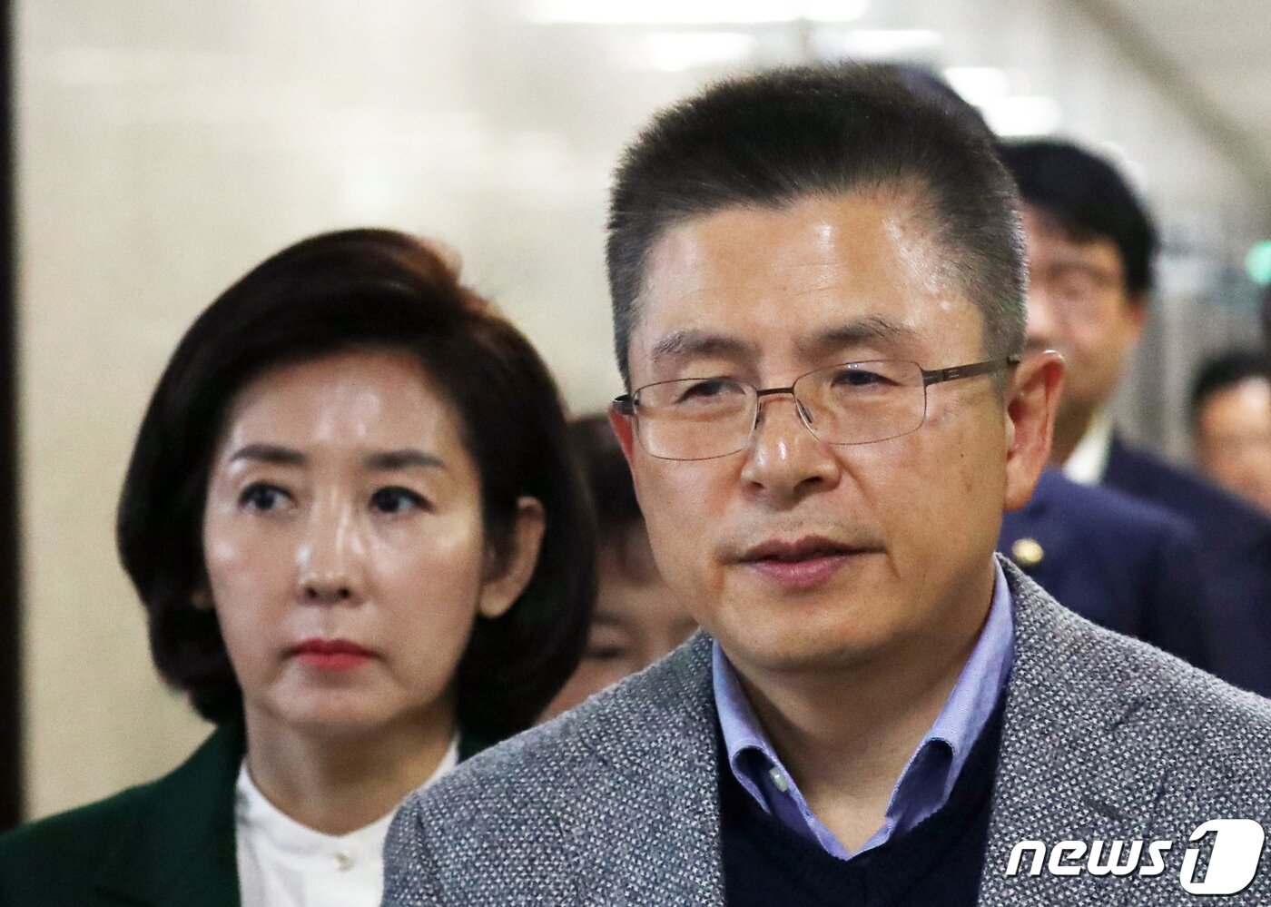 본문 이미지 - 황교안 자유한국당 대표와 나경원 원내대표  ⓒ News1 김명섭 기자