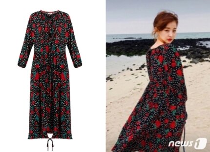 본문 이미지 - 해외 사이트에서 판매되고 있는 프랑스 브랜드 '베트멍' 원피스(왼쪽), 오른쪽은 임블리에서 판매된 원피스.ⓒ 뉴스1