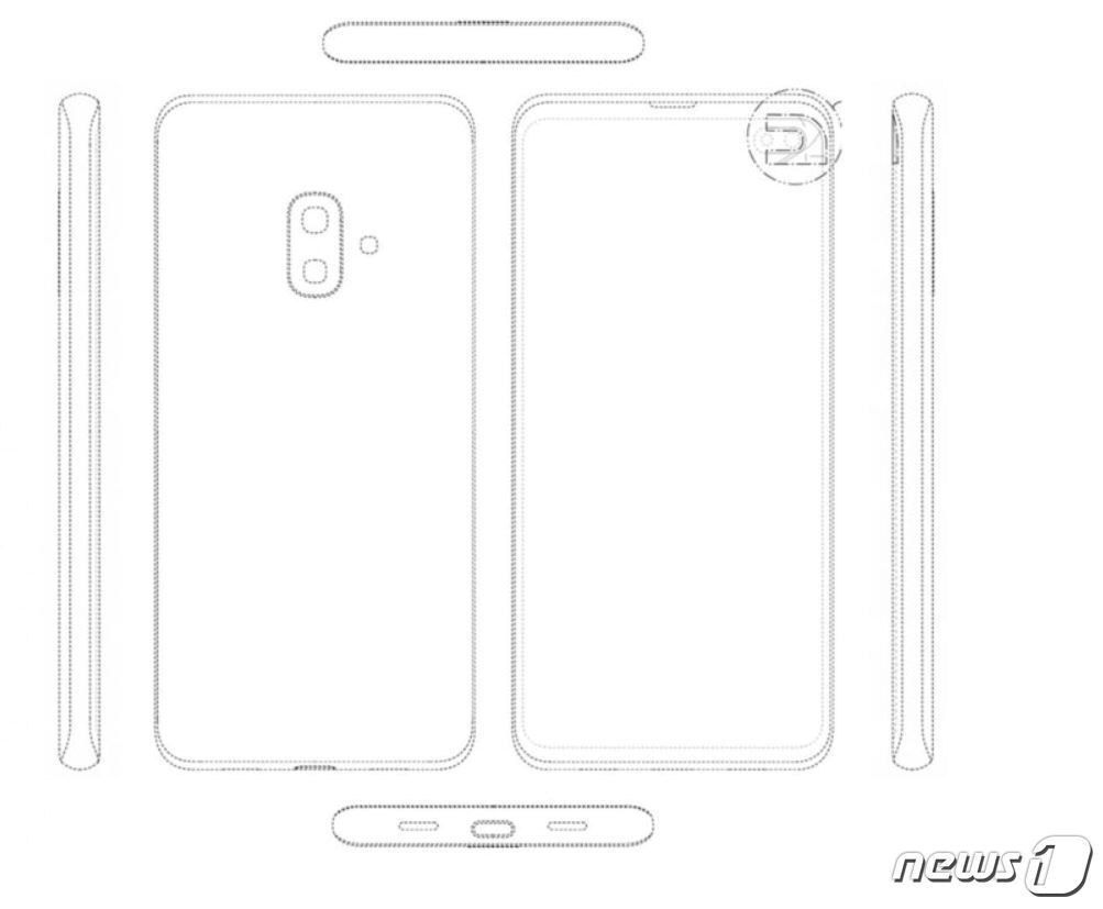 본문 이미지 - 미국특허청(USPTO)을 통해 공개된 삼성전자 갤럭시S10 라이트 추정 도면 ⓒ 뉴스1