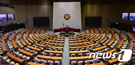 적막한 본회의장, 내년 예산안 법정시한 못 지킬 전망