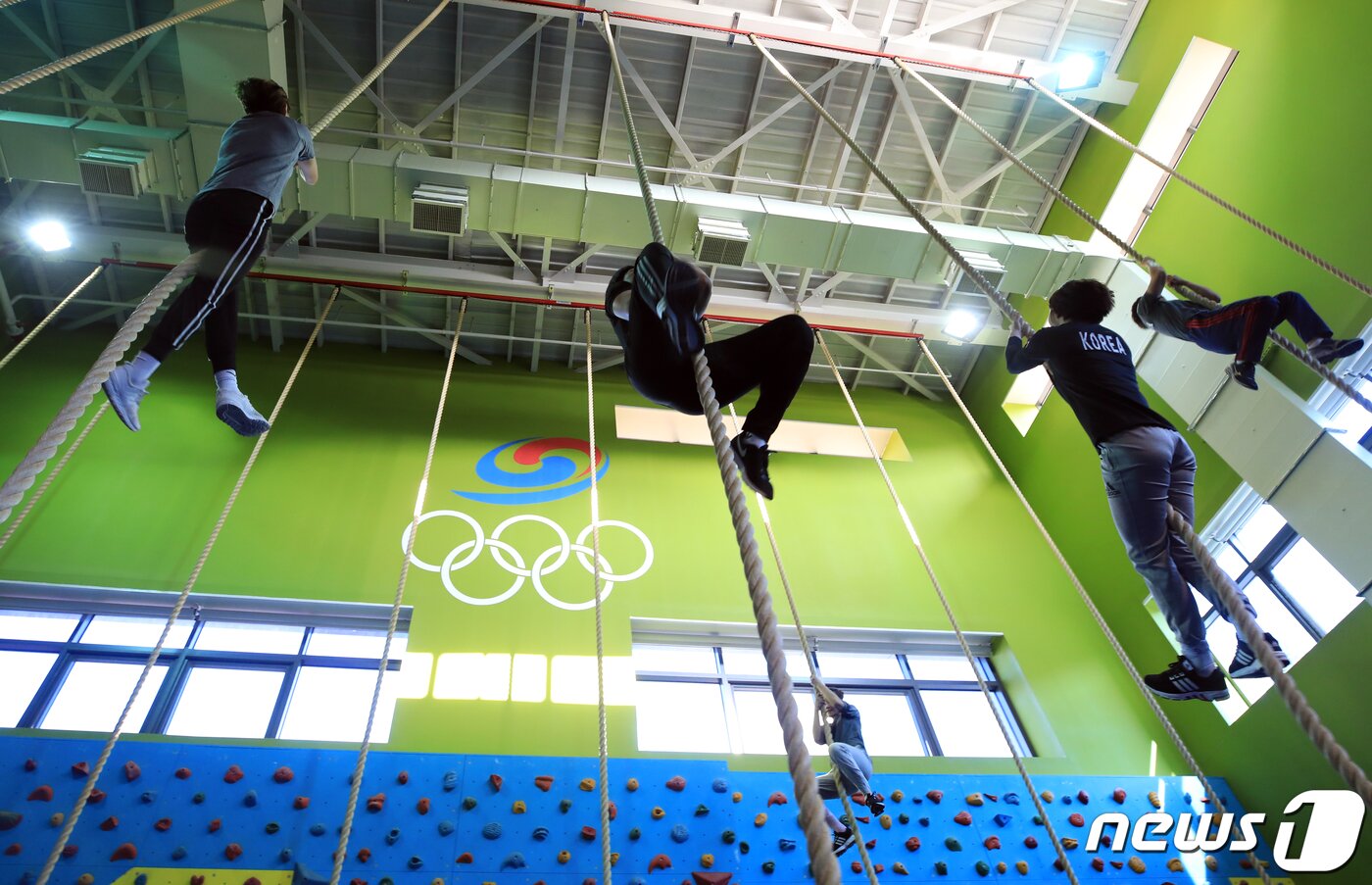 본문 이미지 - 올림픽 국가대표 선수들이 지난 19일 충북 진천 국가대표 선수촌에서 내년 8월 일본 도쿄에서 열리는 제32회 하계올림픽을 앞두고 구슬땀을 흘리며 훈련을 하고 있다. 2019.12.31/뉴스1 ⓒ News1 구윤성 기자