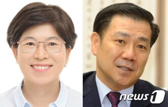 본문 이미지 - 부산 금정 총선 출마 예상자. 김경지 민주당 예비후보(왼쪽)과 백종헌 전 부산시의회 의장(오른쪽).  /ⓒ 뉴스1