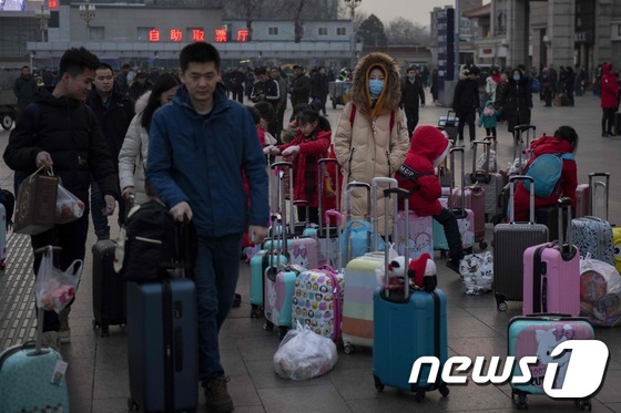 중국 최대 명절 춘제.© AFP=뉴스1