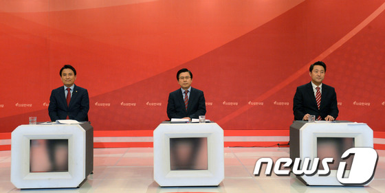 토론회 기다리는 자유한국당 당대표 후보들