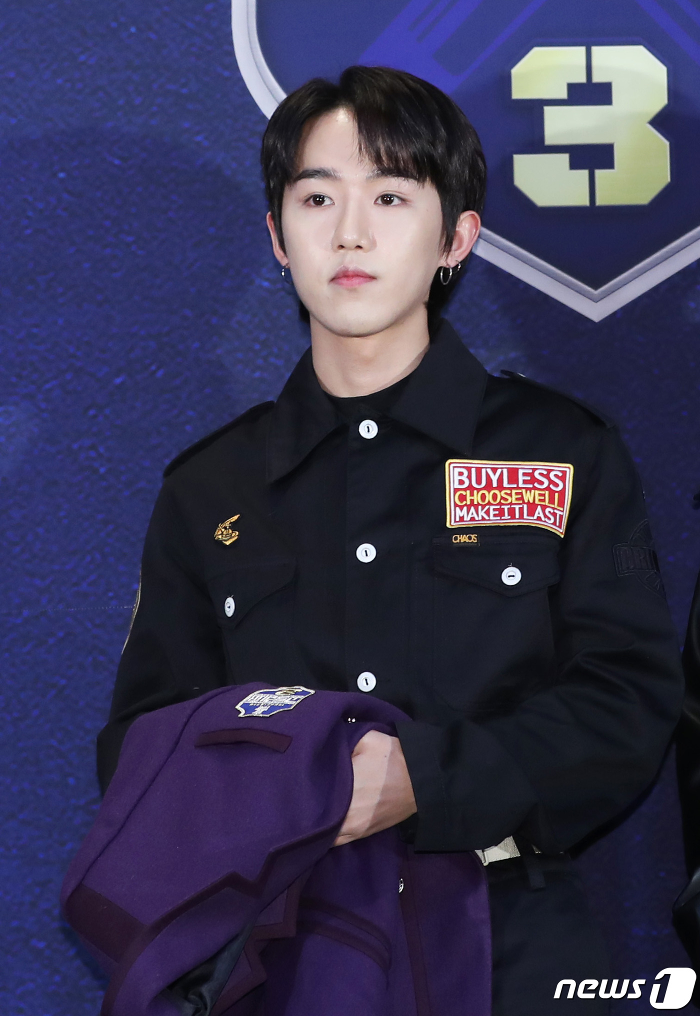 (서울=뉴스1) 권현진 기자 = 그루비룸 휘민이 22일 서울 상암동 CJ E&M센터에서 열린 고교 랩 대항전 Mnet ‘고등래퍼3’ 제작발표회에 참석해 포즈를 취하고 있다. 201 …