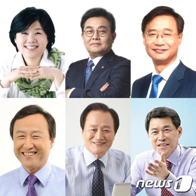 본문 이미지 - (왼쪽 위부터) 서영교 더불어민주당 의원, 전병헌 전 청와대 정무수석, 유동수 더불어민주당 의원. (왼쪽 아래부터) 홍일표 자유한국당 의원, 노철래·이군현 전 새누리당 의원. 2019.2.4/뉴스1 ⓒ News1