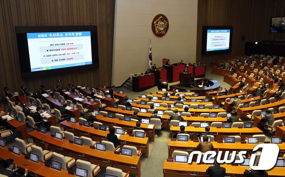 국회 본회의장. © News1 이종덕 기자