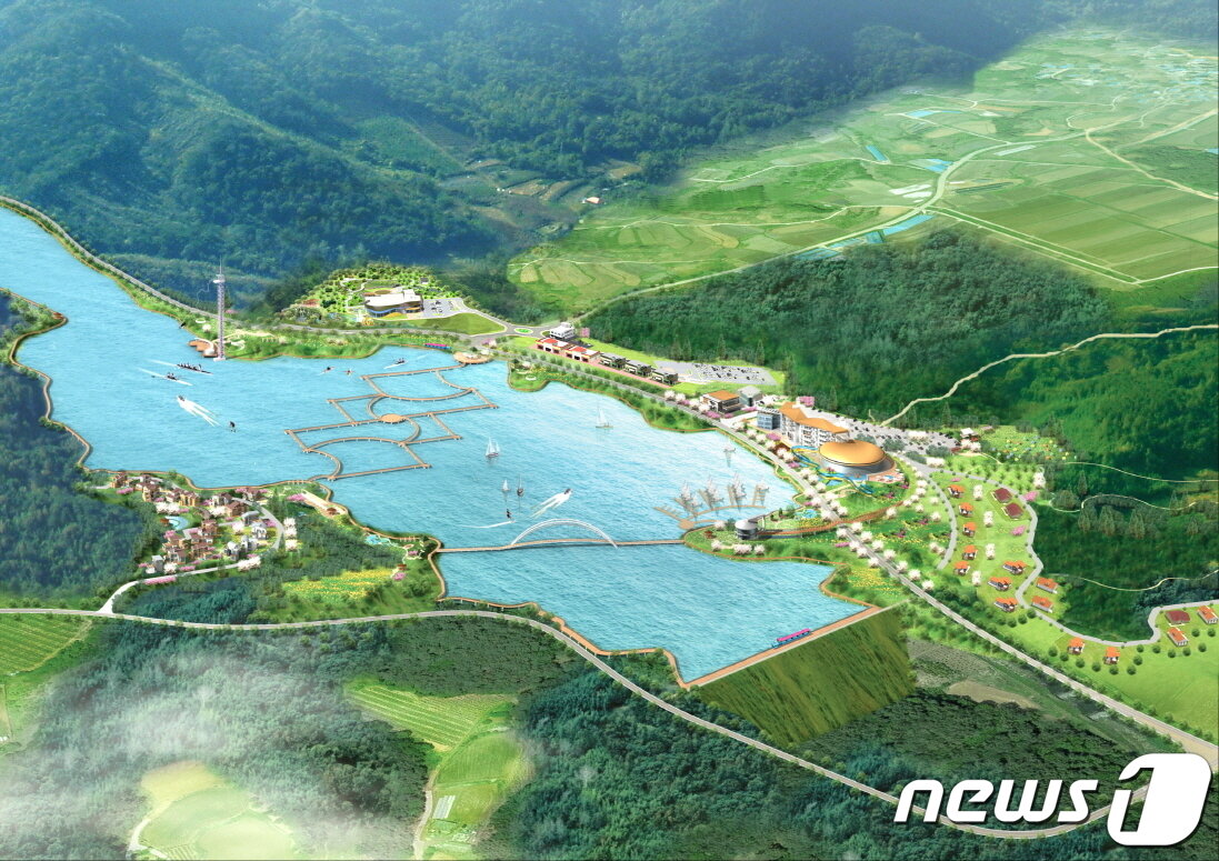 본문 이미지 - 전북 순창군 팔덕지 수변개발사업 조감도(순창군 제공) ⓒ News1 김춘상 기자