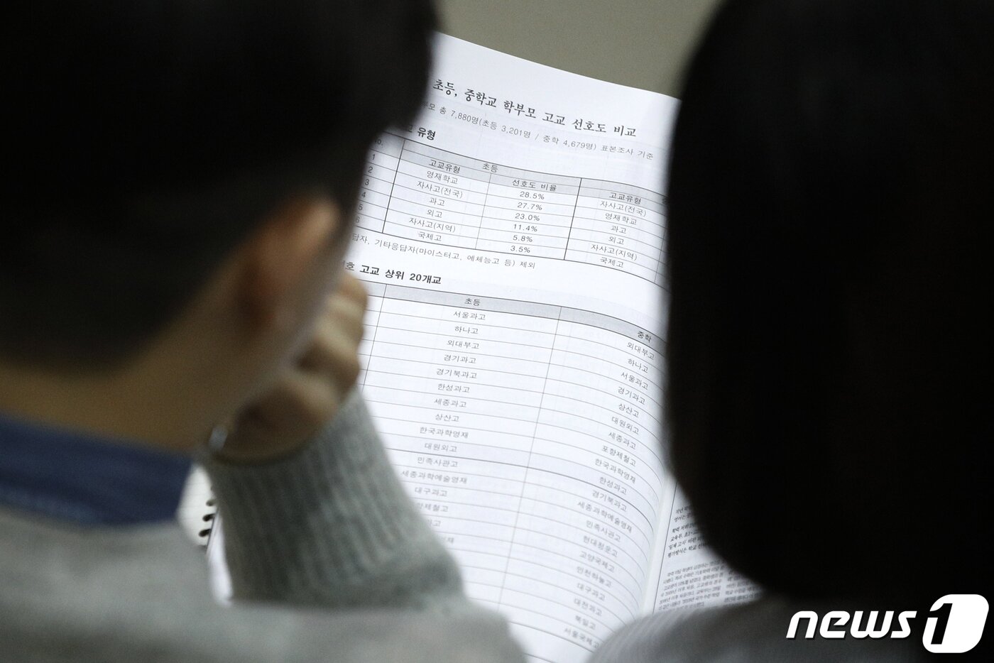 본문 이미지 - 영재학교·과학고·자사고·외고·국제고 입시 설명회에 참석한 학부모. /뉴스1 ⓒ News1 안은나 기자