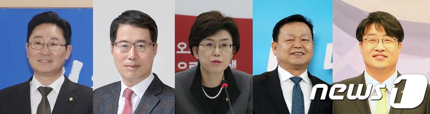 본문 이미지 - 서구 을 출마 예상자인 박범계(왼쪽부터), 양홍규, 최연혜, 윤석대, 김윤기씨.ⓒ 뉴스1