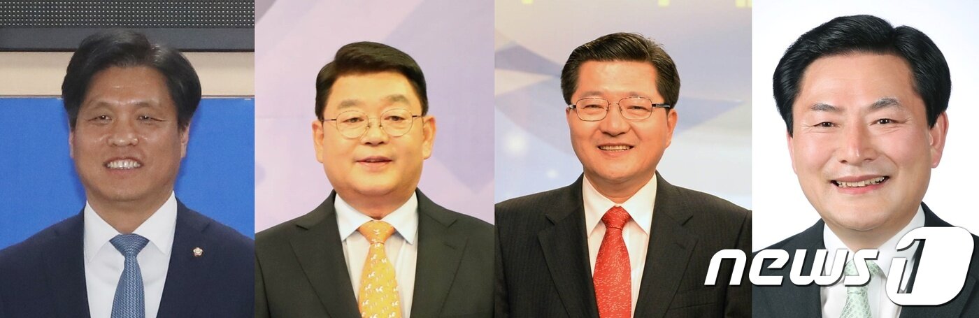 본문 이미지 - 유성갑 출마 예상자인 조승래(왼쪽부터), 박성효, 진동규, 심소명씨.ⓒ 뉴스1