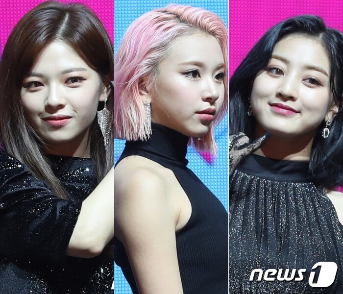 본문 이미지 - 트와이스 정연 채영 지효&#40;왼쪽부터&#41; ⓒ 뉴스1 권현진 기자