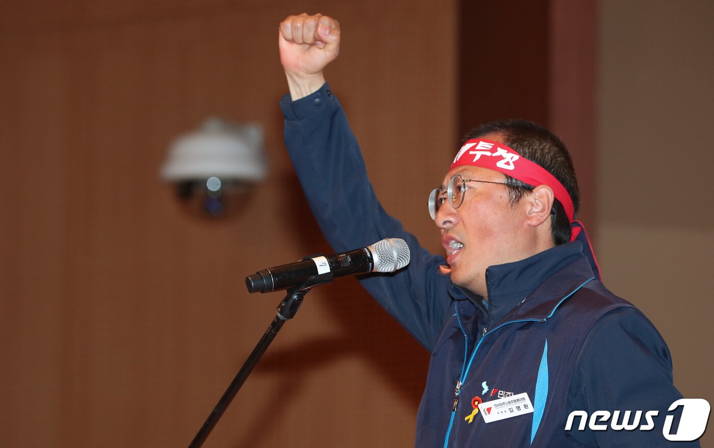 본문 이미지 - 김명환 민주노총 위원장./뉴스1 ⓒ News1 허경 기자