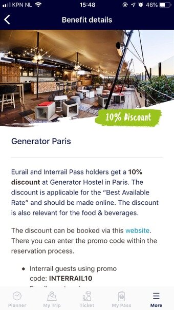 본문 이미지 - 유레일 혜택 상세 화면