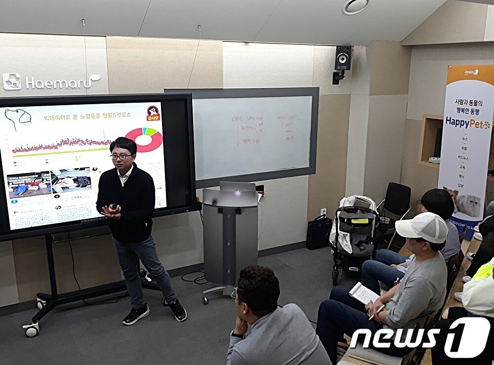본문 이미지 - 민영통신사 뉴스1은 지난 19일 경기도 성남시 해마루스튜디오에서 노령동물을 위한 해피펫아카데미를 개최했다. ⓒ 뉴스1