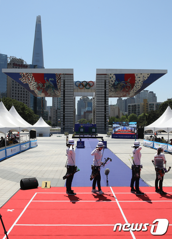 양궁 국가대표, 세계선수권대회 앞두고 올림픽공원 특별 평가전