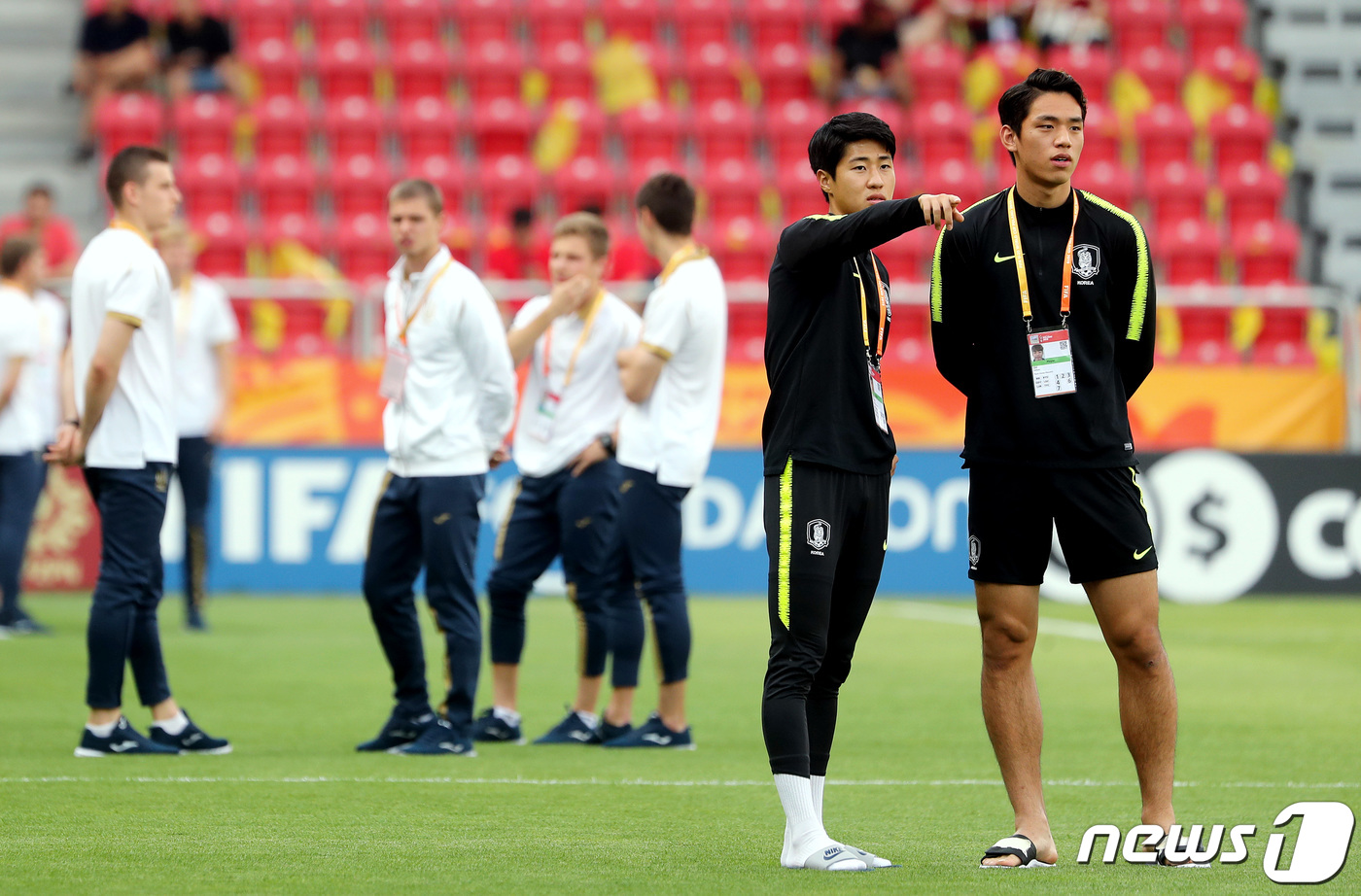 (우치(폴란드)=뉴스1) 박정호 기자 = 16일 오전(한국시간) 폴란드 우치 스타디움에서 열린 '2019 국제축구연맹(FIFA) U-20 월드컵' 결승전 대한민국과 우크라이나의 경 …