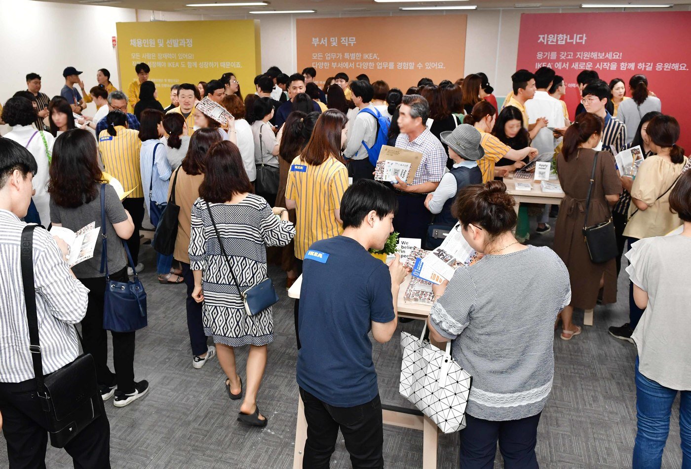 본문 이미지 - 15일 용인시 기흥구청에서 열린 ‘이케아 기흥점 채용설명회’가 현장을 찾은 구직자들로 성황을 이루고 있다. (이케아 코리아 제공)2019.7.15/뉴스1 ⓒ News1 김수경 에디터