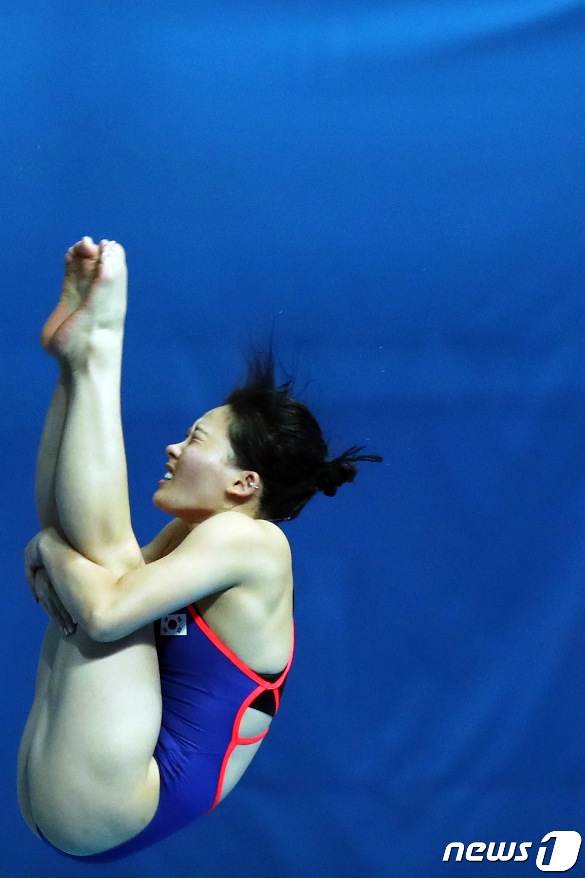 (광주=뉴스1) 황희규 기자 = 대한민국 조은비 선수가 16일 광주 광산구 남부대학교에서 열린 '2019 광주 세계수영선수권대회' 여자 10m 플랫폼 예선에 출전해 마지막 다이빙 …