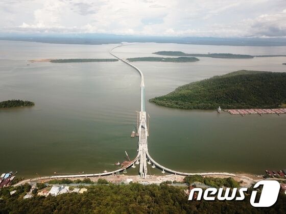 템부롱 대교 전경.(제공=대림산업)&copy; 뉴스1