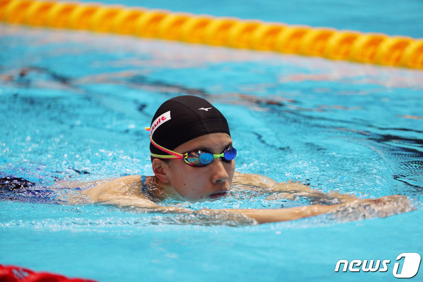 (광주=뉴스1) 황기선 기자 = 일본의 오하시 유이가 18일 오전 광주 광산구 남부대학교에서 '2019광주세계수영선수권대회' 경영 종목을 대비해 훈련하고 있다. 경영 종목은 오는 …