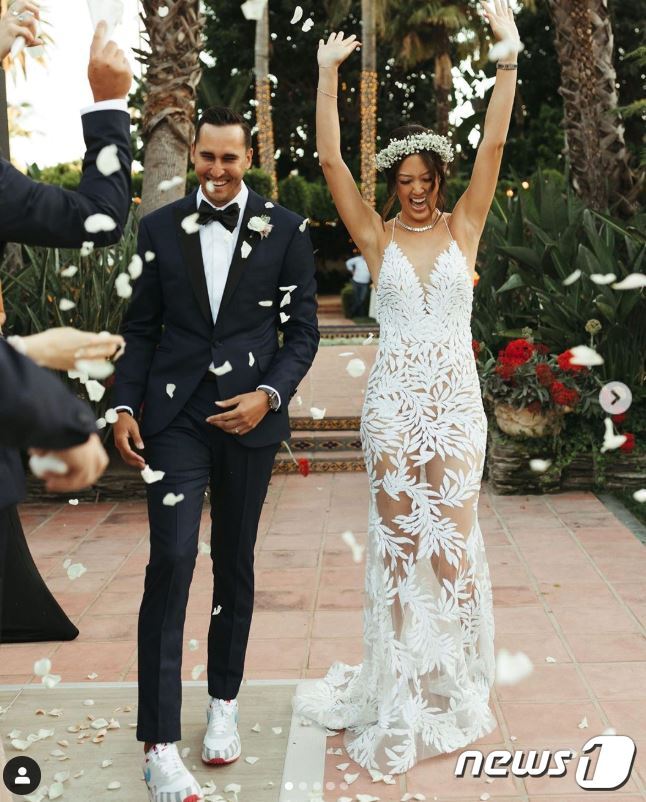 본문 이미지 - 미셸 위와 조니 웨스트의 결혼식 (미셸 위 인스타그램) ⓒ 뉴스1