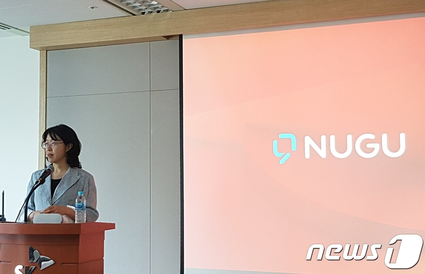 본문 이미지 - 박명순 SK텔레콤 AI사업Unit장이 Btv에 적용되는 '누구' AI 서비스에 대해 설명하고 있다. /뉴스1 2019.08.21. ⓒ 뉴스1 김정현 기자