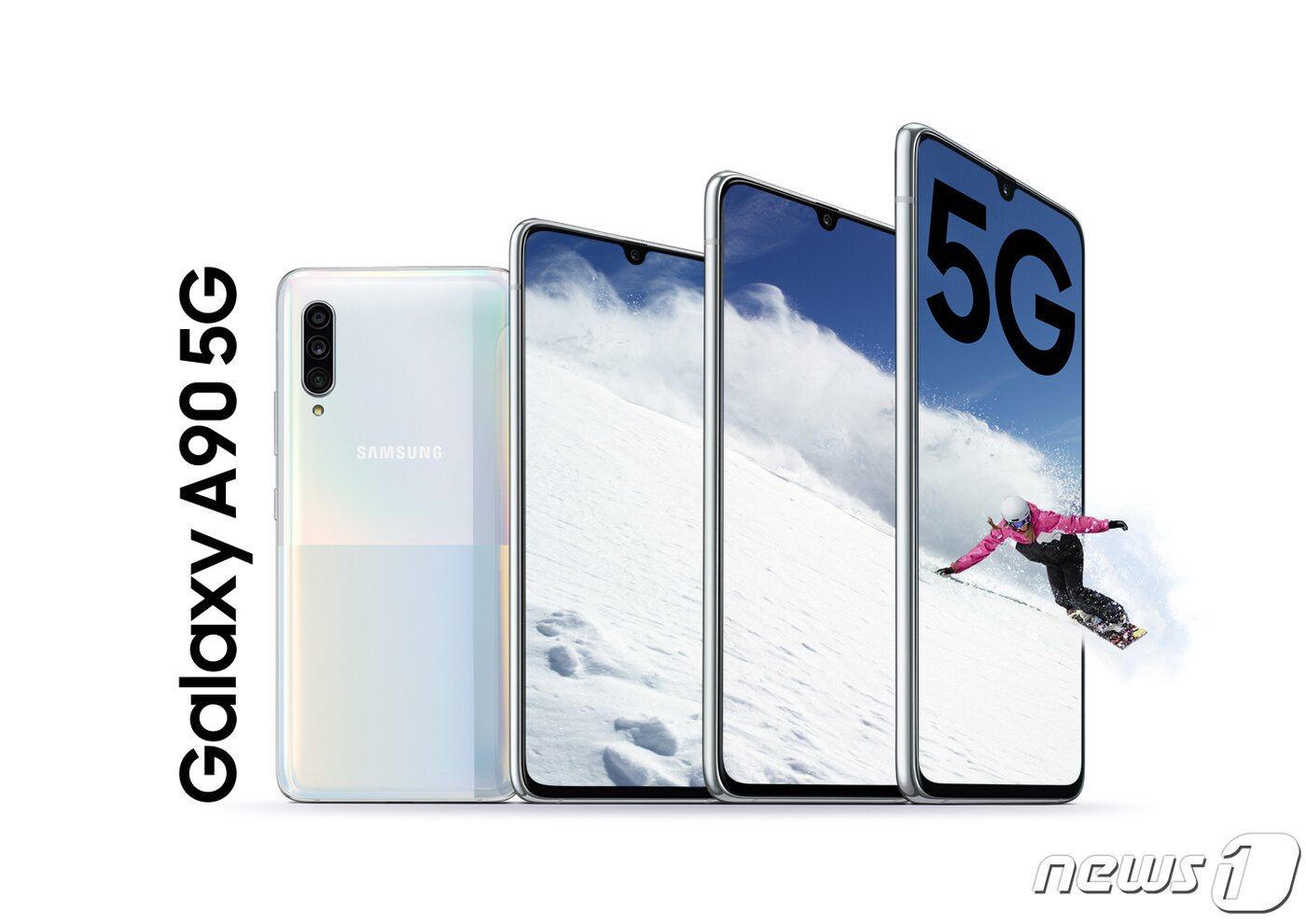 본문 이미지 - 삼성전자 갤럭시 A 시리즈 최초의 5G 이동통신을 지원하는 영 프리미엄 스마트폰 '갤럭시 A90 5G(Galaxy A90 5G)'. (삼성전자 제공) 2019.9.3/뉴스1