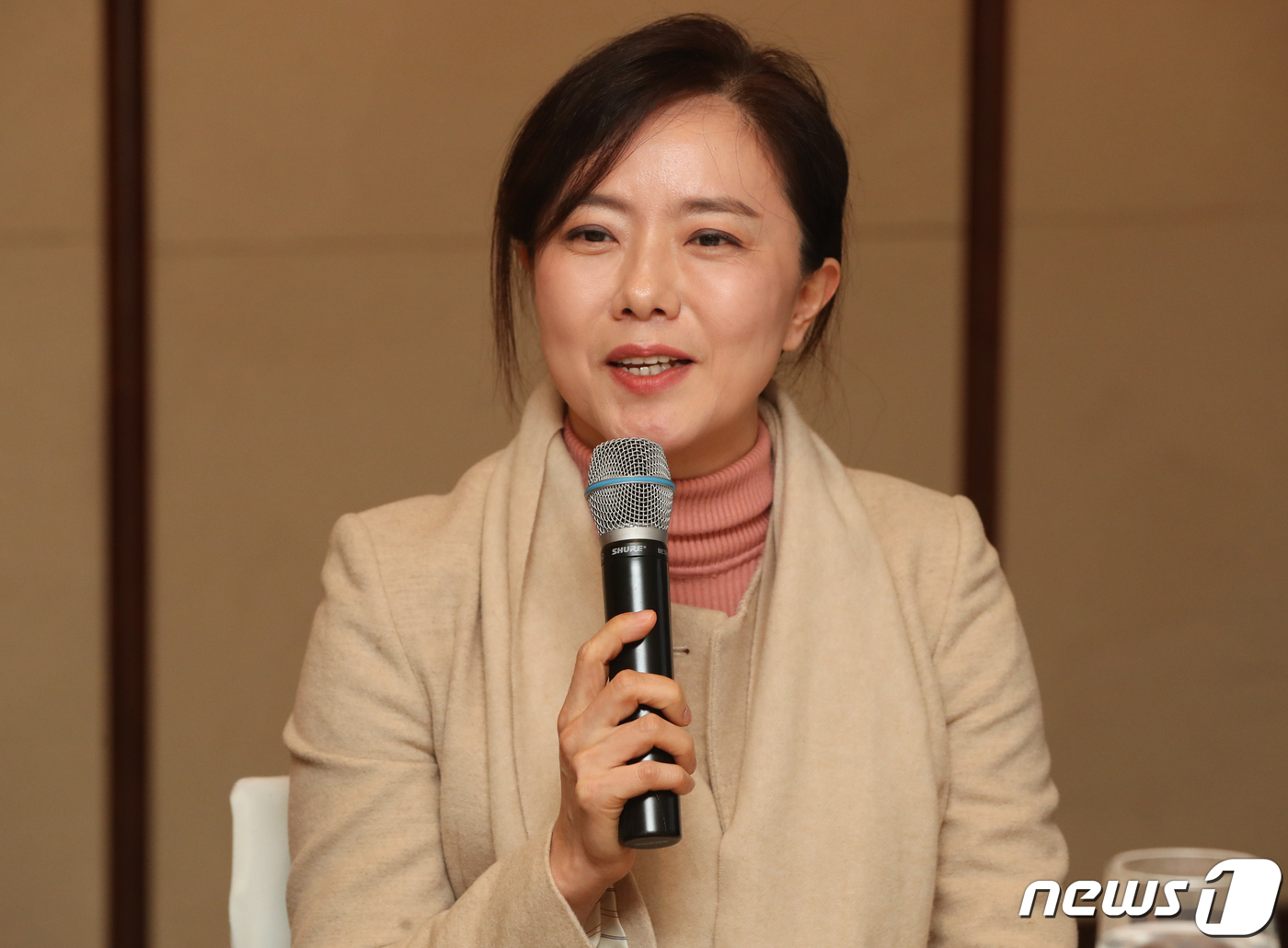 (서울=뉴스1) 허경 기자 = 임미화 전주대 부동산학과 교수가 22일 서울 중구 웨스턴조선호텔에서 열린 뉴스1 21대 총선 보도 자문단 출범식에서 인사말을 하고 있다. 2020.1 …