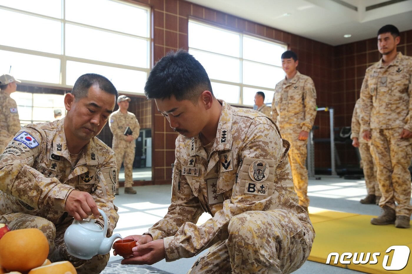 본문 이미지 - 합동차례 지내는 아크부대 모습.(자료사진)(합동참모본부 제공) 2020.1.25/뉴스1