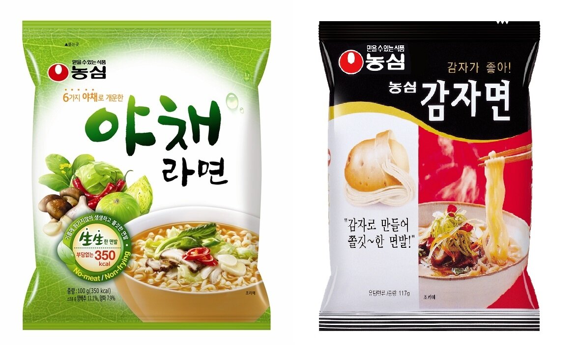 본문 이미지 - 농심 '야채라면'과 '감자면'ⓒ 뉴스1