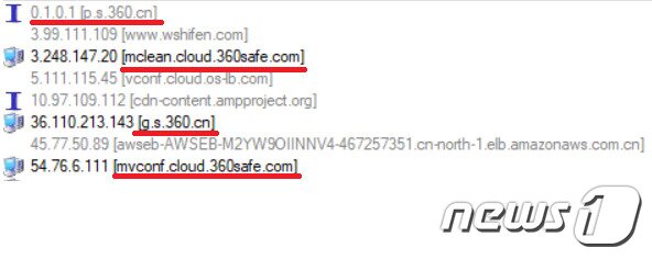 본문 이미지 - 레딧 이용자가 공개한 삼성 스마트폰 기본앱의 중국 서버 접속 기록(레딧 갈무리) ⓒ 뉴스1