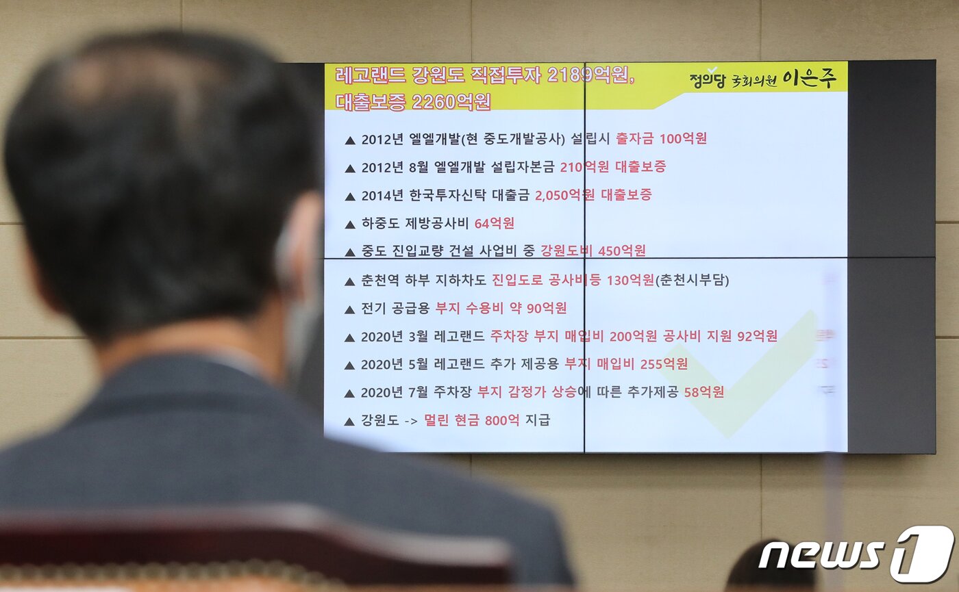본문 이미지 - 지난  2020년 10월 20일 최문순 강원도시자가 서울 여의도 국회에서 열린 행정안전위원회의 강원도·충청북도·경상북도·제주특별자치도 등에 대한 국정감사에서 이은주 정의당 의원에게 의원 질의를 받고 있다.  ⓒ News1 DB