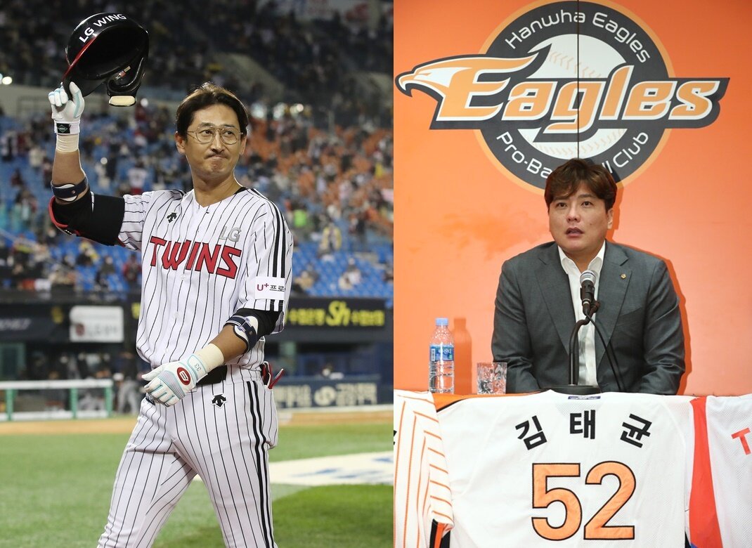 본문 이미지 - LG 박용택(왼쪽), 한화 김태균.ⓒ 뉴스1